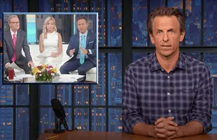 Seth Meyers has no time for Fox News' flip-flopping on the COVID-19 vaccine. (Photo: NBC)