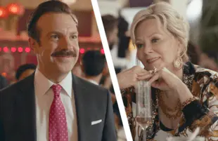 Will Emmy favor the the good-hearted soccer coach or the acid-tongued comedian? (Photos: Apple TV+ and HBO Max)