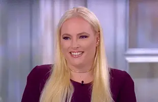 Meghan McCain was all smiles in her first episode as an official View co-host. (Photo: ABC)