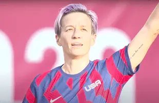 Megan Rapinoe after scoring an Olimpico in the Tokyo Olympics bronze medal game (Photo: NBC Sports)