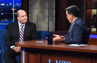 Brian Stelter on The Late Show with Stephen Colbert (Photo: CBS)
