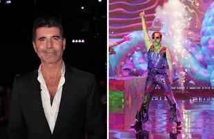 Simon Cowell; Johnny Showcase performs on AGT (Photos: NBC)