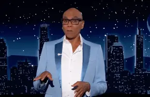 RuPaul Charles guest hosts Jimmy Kimmel Live! (Photo: ABC)