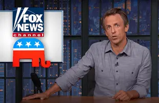 Seth Meyers discussed Fox News' preoccupation with ivermectin, a horse de-wormer, Thursday on Late Night. (Photo: NBC)