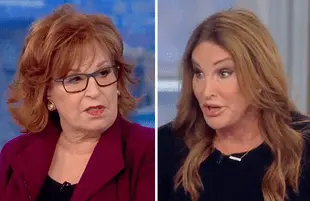 Joy Behar came prepared for Caitlyn Jenner's appearance on The View Tuesday morning. (Photos: ABC)