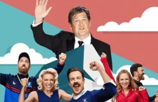 Let's hear it for Ted Lasso co-creator and showrunner Bill Lawrence. (Photos: Apple TV+, CBS)