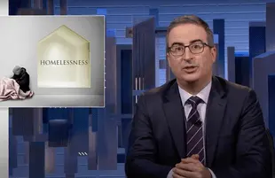 John Oliver discusses homelessness on Last Week Tonight (Photo: HBO)