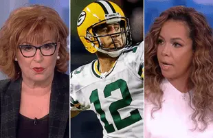 The co-hosts tore into NFL quarterback Aaron Rodgers Friday morning. (Photos: ABC/Green Bay Packers)