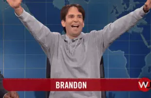Kyle Mooney is an elated Brandon on SNL