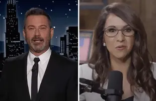 Jimmy Kimmel mocks Lauren Boebert (Photos: ABC)