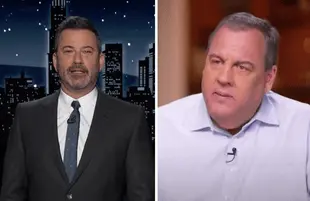 Jimmy Kimmel discusses Chris Christie (Photos: ABC/CNN)