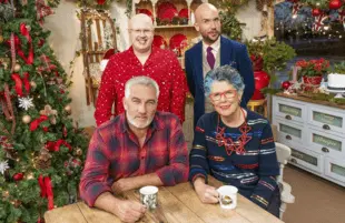 British comedian and presenter Tom Allen (top right) fills in for an absent Noel Fielding in the first of two GBBS holiday episodes. (Photo: BBC)