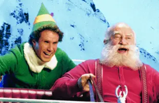 Will Ferrell and Ed Asner in Elf. (Photo: Warner Bros.)