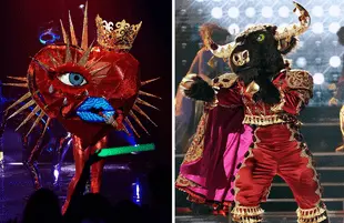 Queen of Hearts and Bull on The Masked Singer (Photos: FOX)