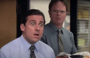 Steve Carell and Rainn Wilson in The Office (Photo: YouTube)