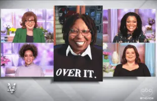 Whoopi Goldberg was in good spirits when she checked in with her View colleagues from quarantine on Wednesday. (Photo: ABC)