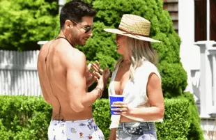 Winter House's Andrea Denver (left, with Stacey Hubbard) is one of several familiar faces from other Bravo series joining the Summer House crew this season. (Photo: Eugene Gologursky/Bravo)