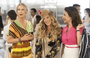 And just like that... Carrie, Miranda, and Charlotte became unbelievably embarrassing. (Photo: HBO Max)