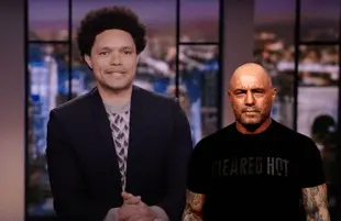 Trevor Noah discusses Joe Rogan on The Daily Show (Photo: Comedy Central)