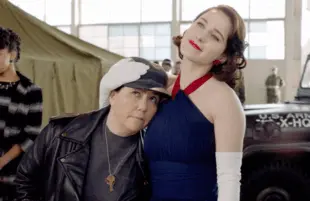 Alex Borstein and Rachel Brosnahan in The Marvelous Mrs. Maisel. (Photo: Prime Video)