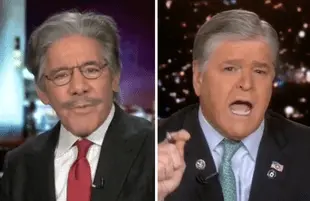 Fox News colleagues Geraldo and Hannity went at it last night. (Photos: Twitter)