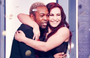 Todrick Hall and Miesha Tate in Wednesday night's Celebrity Big Brother finale. (Photo: CBS)