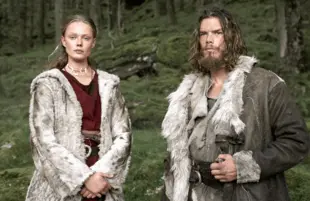 Frida Gustavsson as Freydis and Sam Corlett as Leif in Vikings: Valhalla. (Photo: Bernard Walsh/Netflix)