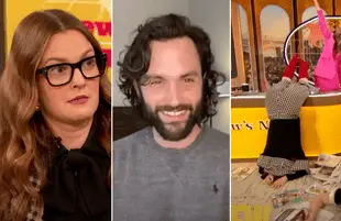 Penn Badgley surprises Drew Barrymore (Photos: The Drew Barrymore Show/YouTube)