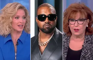 The women of The View condemned Ye's persistent, "abusive" attacks on Kim Kardashian and Pete Davidson this morning. (Photos: ABC)