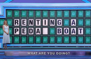 Renting a Pedal Boat clue on Wheel of Fortune (Photo: YouTube)