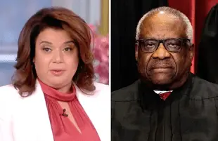 Ana Navarro called on Clarence Thomas to either recuse himself from January 6 cases or resign in a fiery monologue. (Photos: ABC)
