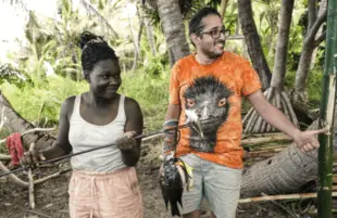 Taku looked strong last week, but internal squabbles and a less-than-stellar immunity challenge now have them fraying at the seams. (Robert Voets/CBS Entertainment)