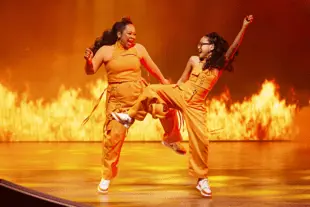 Emelyn and her mom Nicole compete on Come Dance With Me (Photo: Narelle Portanier/CBS)