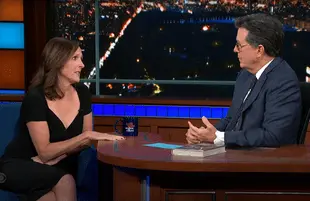 Molly Shannon and Stephen Colbert on The Late Show (Photo: CBS)