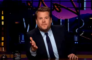 James Corden gets emotional on The Late Late Show (Photo: CBS)