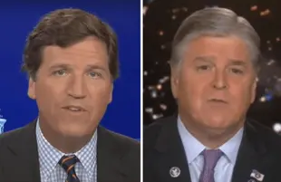 Tucker Carlson and Sean Hannity on Fox News (Photos: Comedy Central/Fox News)