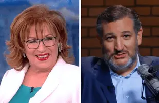 The women of The View discussed Ted Cruz's Pete Davidson envy this morning. (Photos: ABC/Verdict With Ted Cruz)