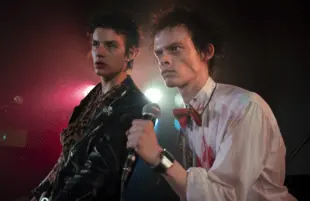 Louis Partridge and Anson Boon in Pistol (Photo: Miya Mizuno/FX)