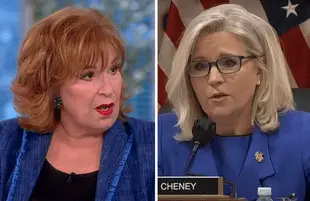 Joy Behar on The View; Liz Cheney at the January 6 committee hearing (Photos: ABC/PBS)