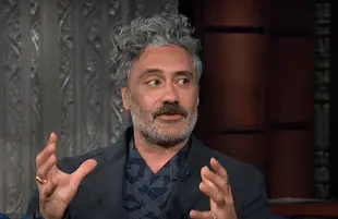 Taika Waititi on The Late Show (Photo: CBS)