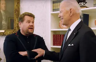 James Corden and Joe Biden on The Late Late Show (Photo: CBS)