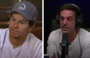 Mark Wahlberg in Wahlburgers and B.J. Novak (Photos: A&E/Everett Collection and Conan/YouTube)