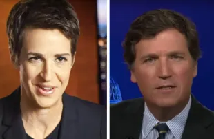 Rachel Maddow and Tucker Carlson (Photo: Magnolia Pictures/Everett Collection and Fox News/YouTube)