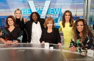 The View Season 26 hosts, from left: Ana Navarro, Sara Haines, Whoopi Goldberg, Joy Behar, Alyssa Farah Griffin, Sunny Hostin (Photo: ABC)