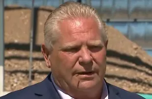 Ontario Premier Doug Ford and bee. (Photo: CP24)