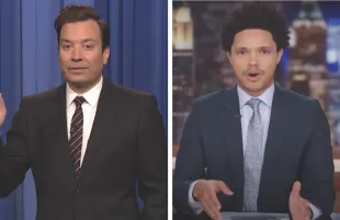 Jimmy Fallon and Trevor Noah (Photos: NBC/Comedy Central)