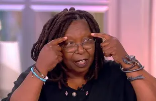 Whoopi opened up about her lack of eyebrows Monday morning on The View. (Photo: ABC)