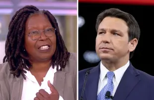 Whoopi & Co. tore into Ron DeSantis this morning on The View. (Photos: ABC)