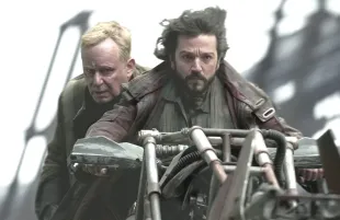 Stellan Skarsgård and Diego Luna in Andor (Photo: Des Willie/Lucasfilm)
