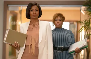 Emayatzy Corinealdi and Angela Grovey in Reasonable Doubt. Photo by: Ser Baffo/Hulu